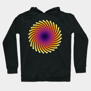 Sun Spiral Inferno Galaxy | Dark Volcano Yellow Red Black Hoodie